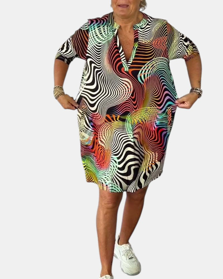 Jessica | Colorful V-neck Dress